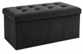 Pufa Welurowa Składana Ciemnoszara 76x38x38cm Ruhhy 26130