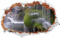 Naklejki ścienne fototapeta 3D Dziura wodospad las