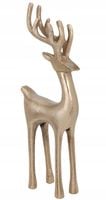 FIGURKA BOŻONARODZENIOWA RENIFERA ALUMINIOWA 14 X 6 X 35 CM ZŁOTA