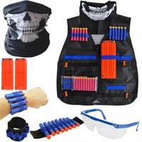 Kamizelka Taktyczna do Nerf Zestaw z Magazynkiem 40 Strzałek Okulary