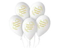 balony 5szt. komunia święta złote kłosy   balony   gs110/pkk
