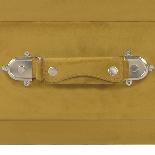 Szafka nocna, musztardowa, 40x35x40 cm, aksamitna na Arena.pl