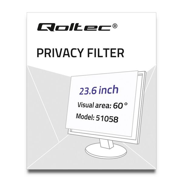 Qoltec Filtr prywatyzujący RODO 23.6" | 16:9 zdjęcie 2