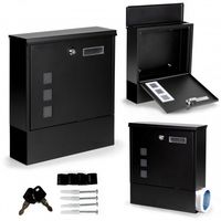 SKRZYNKA POCZTOWA MODERNHOME STAL GALWANIZOWANA CZARNA 30X33,5CM