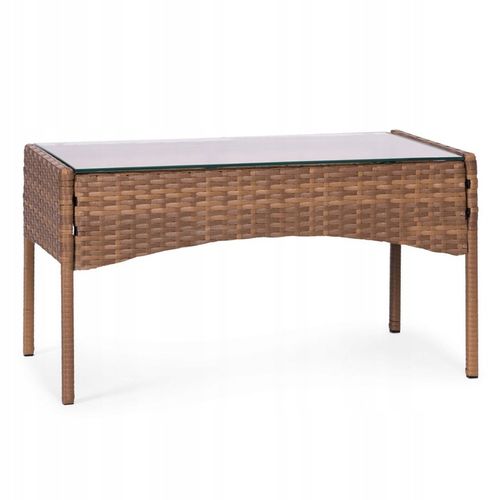 ZESTAW MEBLI OGRODOWYCH Z TECHNORATTANU ŁAWKA STÓŁ KRZESŁA BRĄZ MultiGarden na Arena.pl