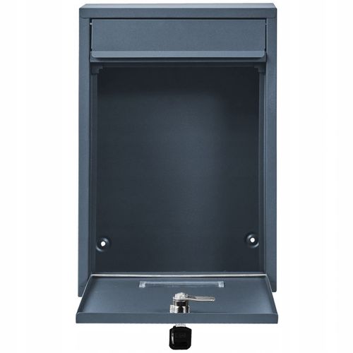 SKRZYNKA POCZTOWA NA LISTY POCZTĘ ANTRACYT + STAL LAMINAT NAPIS ADRES na Arena.pl