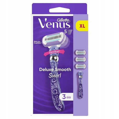Maszynka Gillette Venus Deluxe Smooth Swirl + 3 wymienne ostrza na Arena.pl