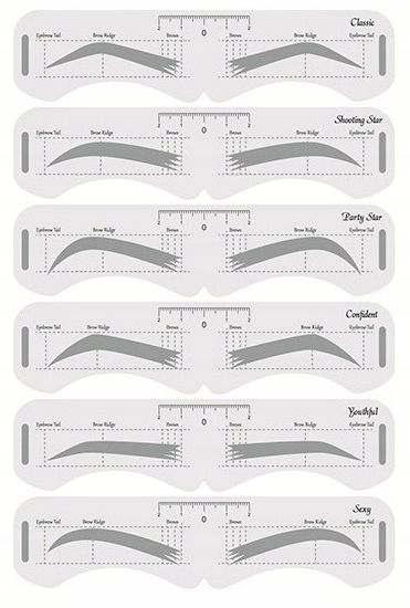 Szablony do stylizacji brwi linijka symetryczna U zdjęcie 8