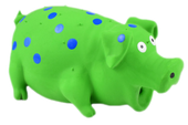 Zabawka dla psa gryzak świnka lateksowa z piszczałką zielona 18cm UNIQ PETS
