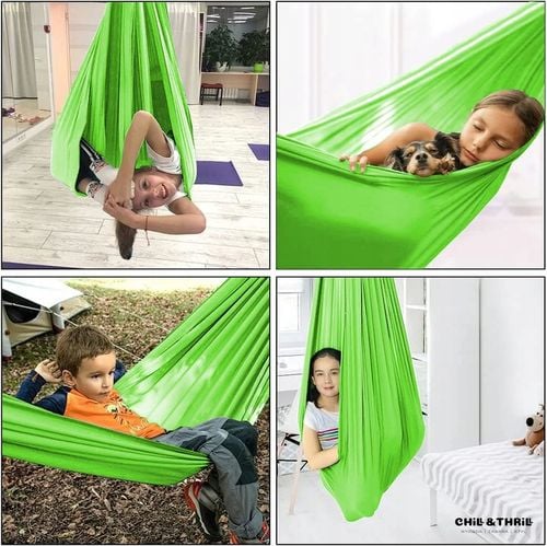 HUŚTAWKA DLA DZIECI HAMAK CHUSTA SENSORYCZNA AKROBATYCZNA JOGA + MOCOWANIE na Arena.pl