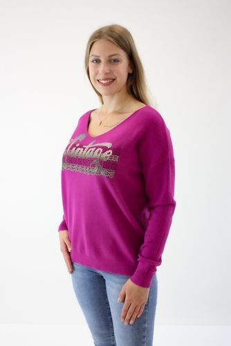 Sweter z brokatową aplikacją Vini Amarantowy L/XL na Arena.pl