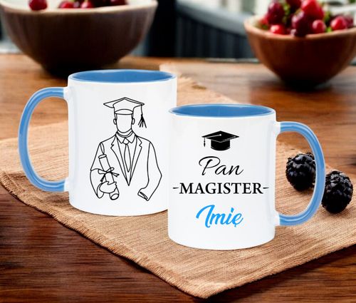 KUBEK PREMIUM Z NADRUKIEM PREZENT PAN MAGISTER IMIĘ ORYGINALNY UPOMINEK na Arena.pl