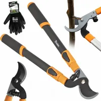SEKATOR DO GAŁĘZI OGRODOWY TELESKOPOWY NOŻYCE RĘCZNE DO CIĘCIA + RĘKAWICE