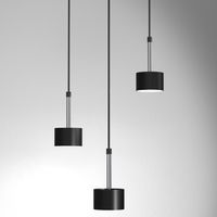 Biurowa lampa wisząca ARENA zwis kaskada nad stół czarna srebrna