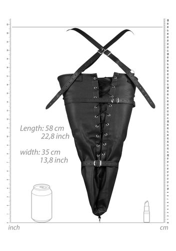 lace-up full sleeve arm restraint - black na Arena.pl