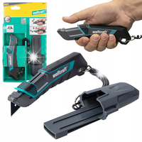 WOLFCRAFT Nóż z ostrzem trapezowym wymiennym PRO SAFETY z futerałem 4292000