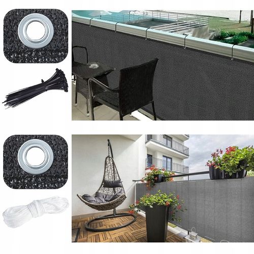 OSŁONA NA BALKON NA TARAS PŁOT MATA BALKONOWA 1x7m SOLIDNA +MOCOWANIE na Arena.pl
