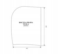 Szyba boczna prawa JCB 8040, 8045, 8050 827/80363