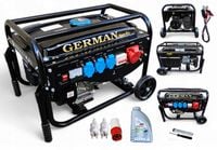 AGREGAT PRĄDOTWÓRCZY A8 5,2kW KOŁA MIEDŹ prądu AVR+ MIEDZIANY STOJAN GERMAN