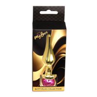 biżuteria analna stalowa mylove toys z diamentem różowa 9,5 cm