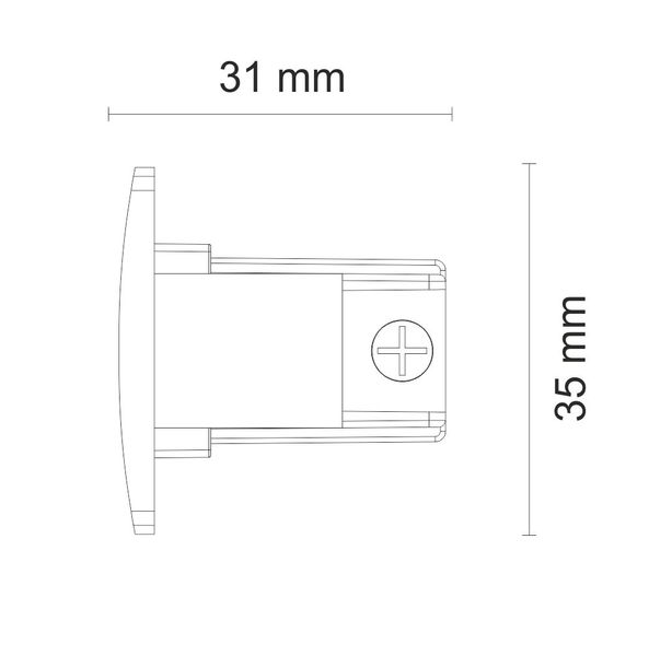 Zakończenie do szynoprzewodu 3-fazowego 8110 Shilo białe zdjęcie 2