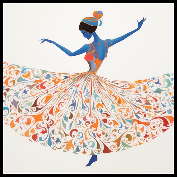 Plakat 80x80cm Wirująca Balerina zdjęcie 2