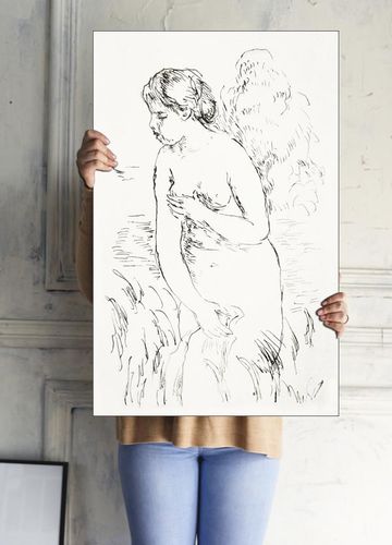 Baigneuse debout, à mi-jambes, Pierre-Auguste Renoir - plakat 29,7x42 cm na Arena.pl