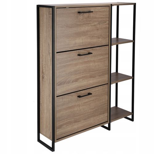 szafka na buty regał 3 komory obuwie komoda pojemna do przedpokoju loft na Arena.pl