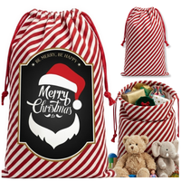 Torba worek na prezenty dla św mikołaja świąteczny jutowy solidny 70cmx50cm