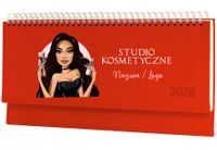 Terminarz STUDIO KOSMETYCZNE 2026 tygodniowy kalendarz leżący biurkowy