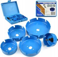 Otwornice widiowe GEKO 64-127 mm do drewna, płyt gipsowych i MDF 5 el.