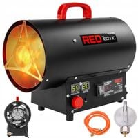 NAGRZEWNICA GAZOWA DMUCHAWA TERMOSTAT LCD DUŻA MOC 25 KW + WĄŻ REDUKTOR