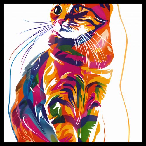 Plakat 40x40cm Nasycony Kot na Arena.pl