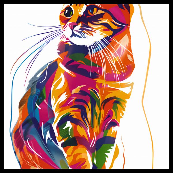 Plakat 40x40cm Nasycony Kot zdjęcie 2