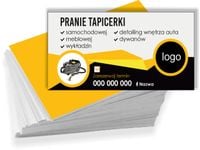 Wizytówki reklamowe firmowe 100 szt różne wzory PRANIE TAPICERKI