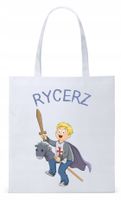 Dla Dzieci Syna Córki Torba Eco Biała Shopper Z Nadrukiem Ze Zdjęciem