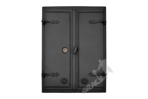 DRZWI A3 - 91X65 CM + TERMOMETR 0-500°C ŻELIWNE DO WĘDZARNI CHLEBOWE na Arena.pl