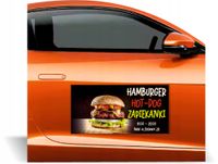 Magnes na samochód reklama magnetyczna 60x30 HAMBURGER HOT-DOG