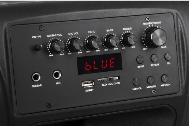 Głośnik Bluetooth 30cm USB Mikrofony Karaoke zdjęcie 8