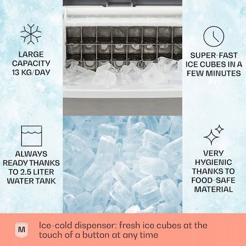 Kostkarka do lodu Klarstein Clearcube Krystaliczny Przeźroczysty Lód 13kg na Arena.pl