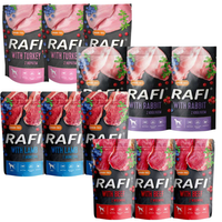 Rafi Mokra karma dla psów Mix smaków 500 g x 12 sztuk
