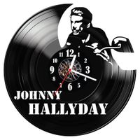Zegar ścienny z płyty winylowej Johnny Hallyday 962.14