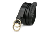 Beltimore skórzany damski pasek czarny 3 cm U68 95-110 czarny