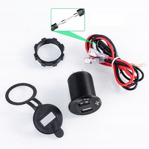 ŁADOWARKA SAMOCHÓD 2x USB QC3.0 WOLTOMIERZ 3A ALU na Arena.pl