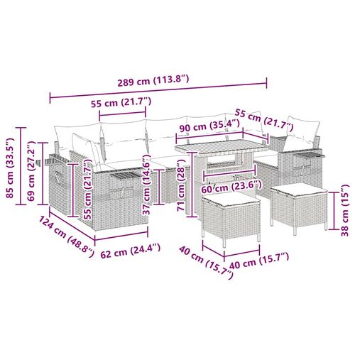 Zestaw Sof na Ogród 10 pcs Beżowy polirattan na Arena.pl