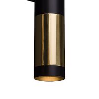 Kinkiet ścienny KAVOS 0380 metalowa okrągła tuba sopel czarny złoty