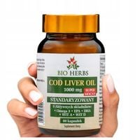COD LIVER OIL 1000 mg SUPER MOCNY STANDARYZ. 60 KAPS.