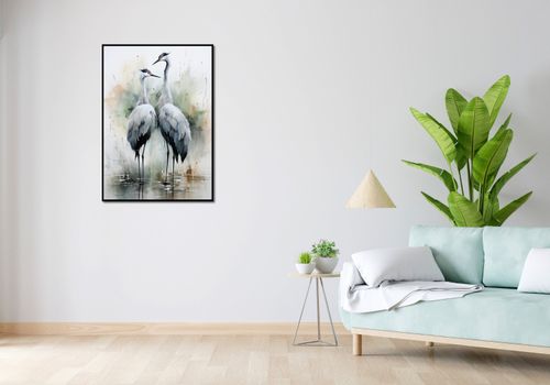 Plakat 67,5x95cm Tańczące Czaple na Arena.pl