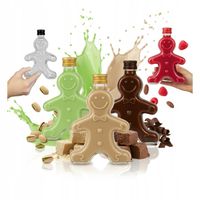 5x Butelka Ciastko 250 ml PREZENT NA ŚWIĘTA Nalewki BUTELKI SZKLANE PIERNIK