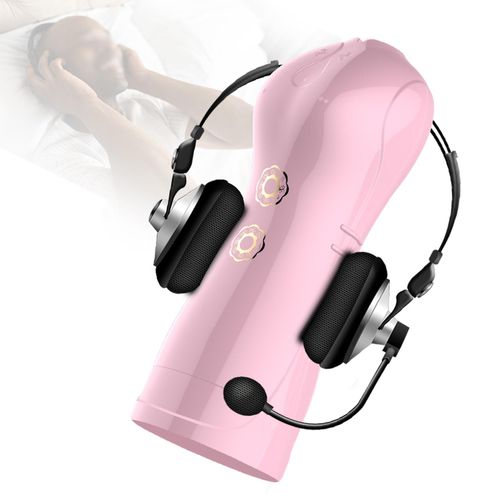 Masturbator-Vibrating and Flashing Masturbation Cup USB 7+7 Function / Talk Mode (Pink) na Arena.pl